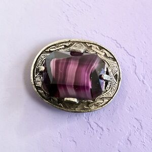 Vintage Scottish Amethyst Miracle Brooch